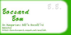 bocsard bom business card